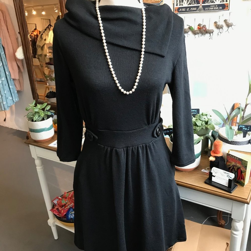 NEW Vintage inspired Black cocktail Dress w/pockets